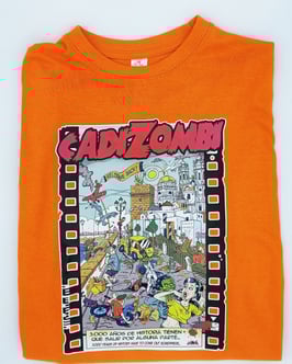 Camiseta "CadiZombi" SKaYLINE Niño color NARANJA