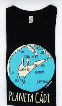 Camiseta "Planeta Cadi" Mujer color negro