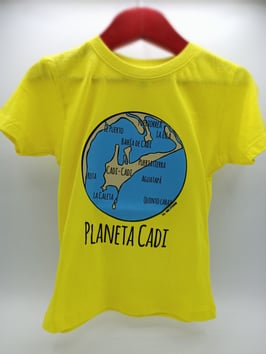 Camiseta "Planeta Cadi" Niño/a color amarillo