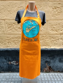 Delantal "Planeta Cádi" color MOSTAZA