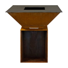 BigQube L - Corten - Wood