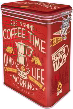 Capsa Metall Tancament hermètic. TEA TIME.  11 x 8 x 18 cm.  Nostalgic-Art