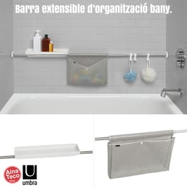 Barra extensible organitzador bany. SURE LOCK by Umbra.
