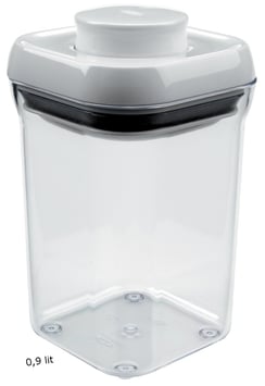 POP Container OXO. Quadrat Estret. Cuadrado Estrecho. 0,9 litrs.