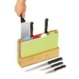 CUT&STORE. Joc 4 post tallant + suport ganivets.