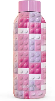 Botella Tèrmica Quokka Kids “PINK BRICKS” // 0,510 litres. Acer Inox.