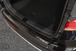 Edelstahl Ladekantenschutz graphit schwarz für Seat Ateca ab Bj. 04/2016