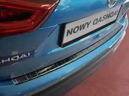 Edelstahl Ladekantenschutz graphit schwarz für NISSAN QASHQAI  II Facelift ab Bj. 03/2017 – 01/2021  graphit schwarz