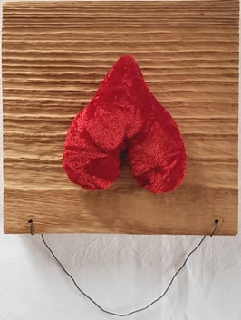 Herz mittel  samtig rot 2