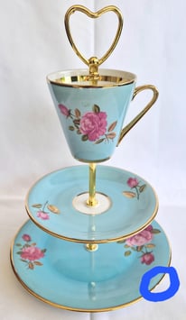 Himmelblau und Rosarot (kleiner Defekt)