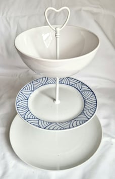 Blau Weiss gefächert