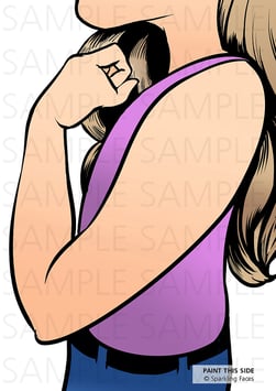 Schminkvorlage Oberarm, heller Haut-Ton