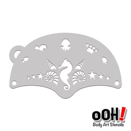 Ooh stencil K08 Seepferdchen Maske
