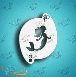 Schablone Meerjungfrau