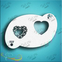 Schablone Schmuckstein Herz