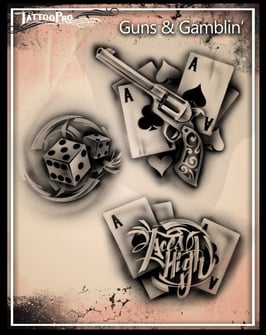 Schablone „Waffen & Zocken“