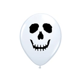 Rundballons White skull
