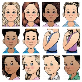 Schminkvorlagen Set, 12 Stück