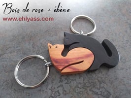 2 Porte-clé Couple de chats