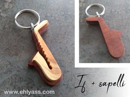 Porte-clés Saxophone (2 bois) instrument de musique