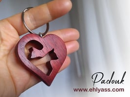 Porte-clés Coeur de chats