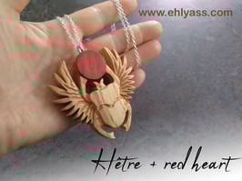 Amulette Scarabée Khepri en deux bois