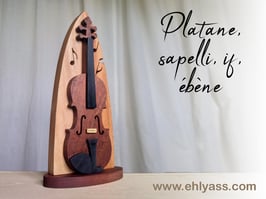 Sculpture Violon sur socle
