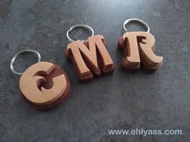 Porte-clés Lettre Initiale (2 bois)