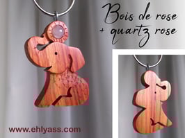 Porte-clé / bijou de sac Éléphant + pierre