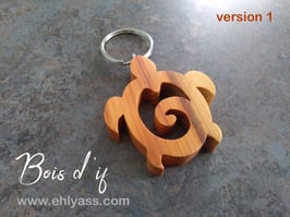 Porte-clé Tortue (plusieurs bois et versions)