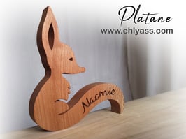 Sculpture Renard + prénom jusqu'à 5 lettres