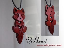 Amulette Renard / loup farceur sculpté (plusieurs bois possibles)