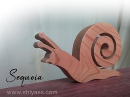 Sculpture petit Escargot en bois