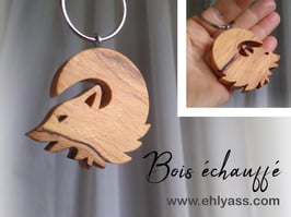 Porte-clé loup lune lisse