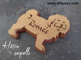 Plaque de porte chien Bichon maltais