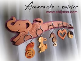 Présentoir mural à portes-clés Éléphant