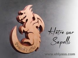 Plaque de porte Dragonneau / bébé dragon