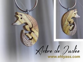 Porte-clé Renard en différents bois