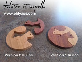 Dessous de verre Rond Deux chats