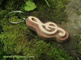 Porte-clés Clé de Sol (2 bois)