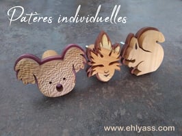 Patères individuelles (plusieurs modèles et bois)