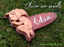 Plaque de porte Lutin endormi