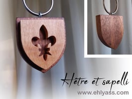 Porte-clés Fleur de Lys (2 bois)