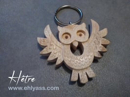Porte-clé Hibou sculpté
