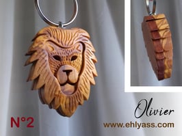 Porte-clé Lion sculpté (plusieurs versions)