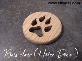 Dessous de verre ROND Patte de chien / loup