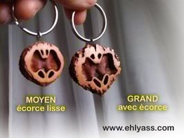 Porte-clé Tranche de Noix noire