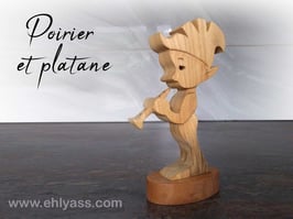 Sculpture Lutin Clarinettiste