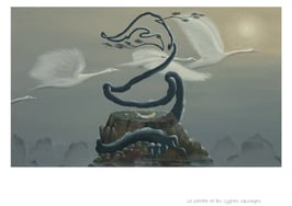 Le DÉPART des CYGNES, illustration de frédéric Clément