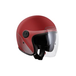 Casco jet El Jet Tucano Urbano Biking Red opaco grafica grigia cod. 1301-93